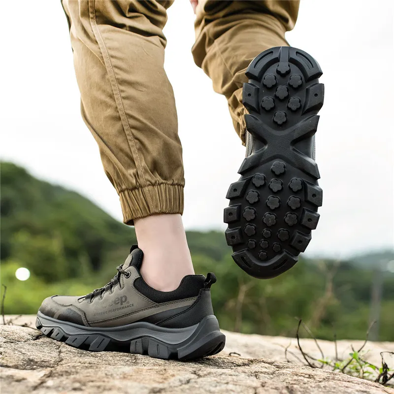 Jeep Slip Resistant Low Top Hiking Shoes Men's-14