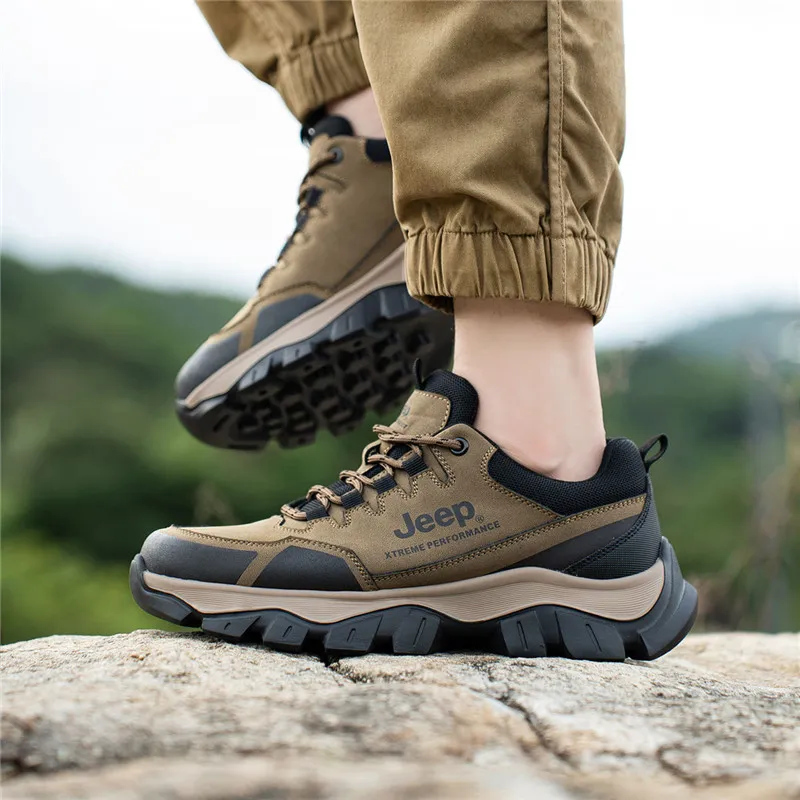 Jeep Slip Resistant Low Top Hiking Shoes Men's-22