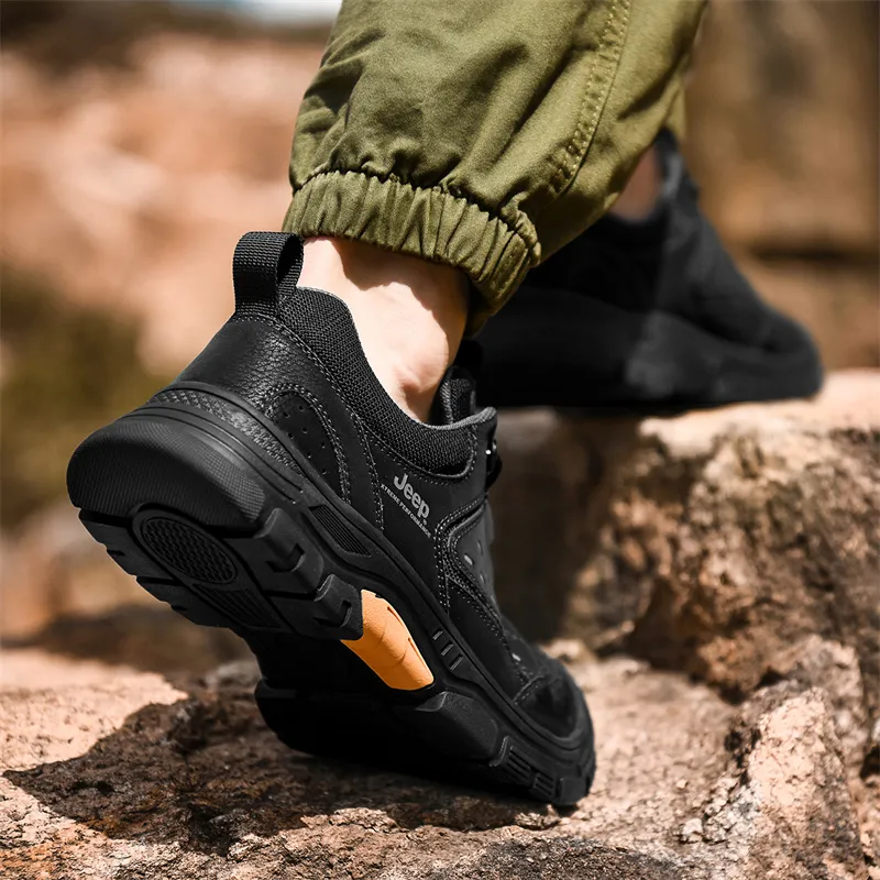Jeep Outdoor Slip Resistant Abrasion Resistant Breathable Low Top Mountaineering & Hiking Shoes Men's-6