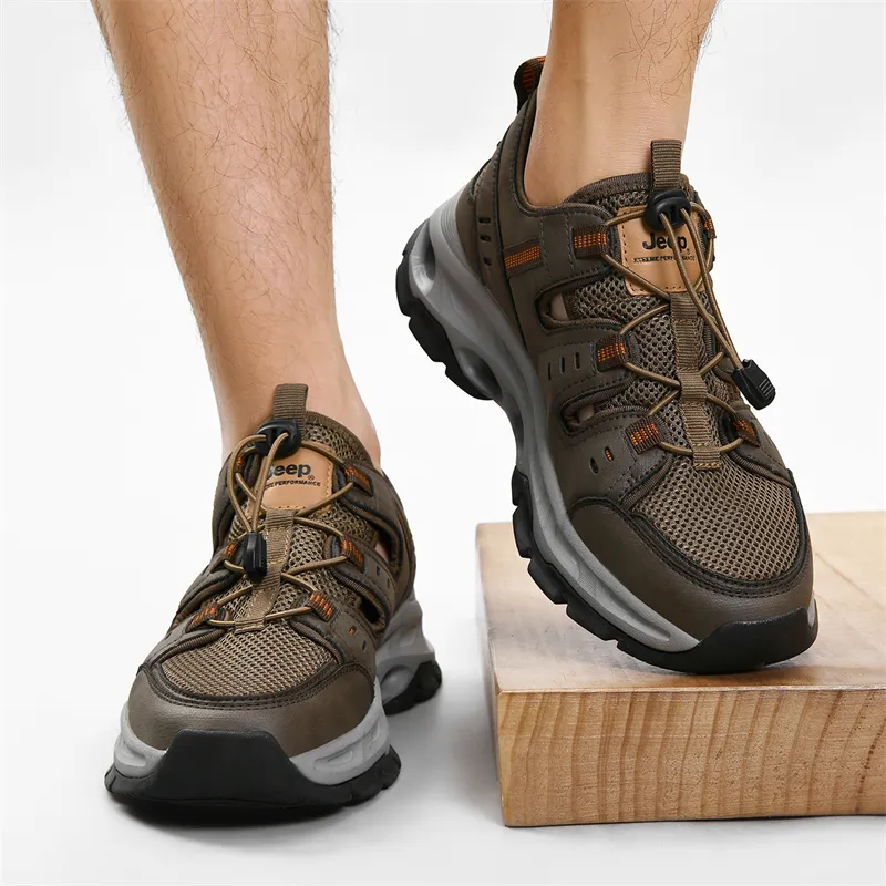 Jeep Cushioning Slip Resistant Coverage Low Top Outdoor Shoes Men's-17