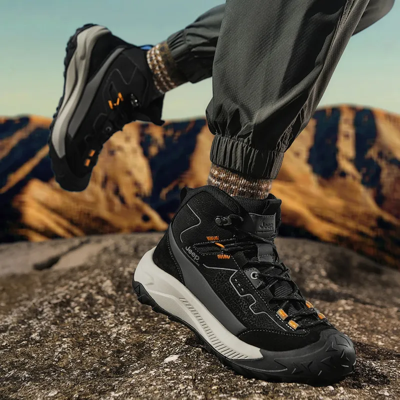 Jeep JEEP Cushioning Anti-Slip And Wear-Resistant Mid-Top Trekking Shoes Men's-17