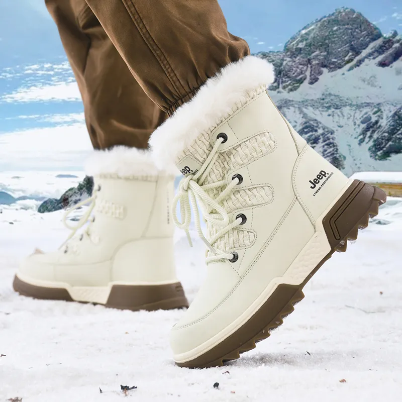 Jeep Warm Wear-Resistant Cushioning Short Snow Boots Men's-13