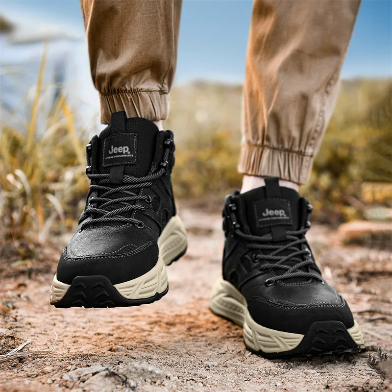 Jeep JEEP Cushioned Wear-Resistant Water-Resistant Mid-Top Outdoor Shoes Men's-10