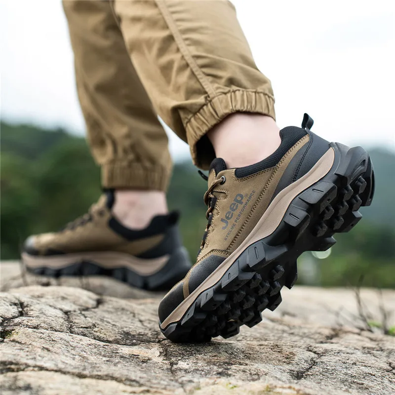 Jeep Slip Resistant Low Top Hiking Shoes Men's-21