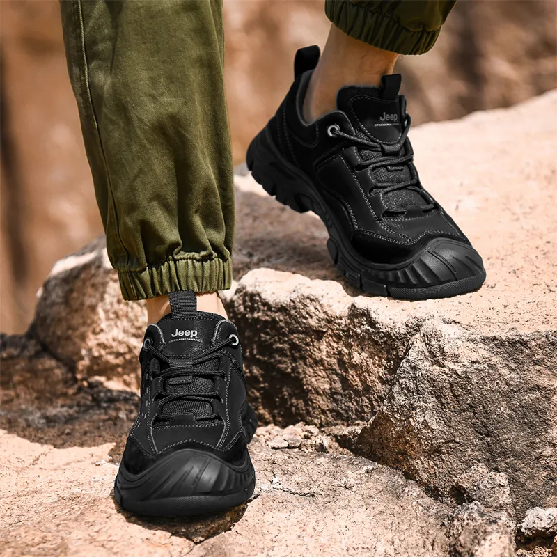 Jeep Outdoor Slip Resistant Abrasion Resistant Breathable Low Top Mountaineering & Hiking Shoes Men's-7