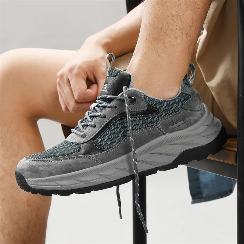 Jeep Slip Resistant Waterproof Low Top Hiking Shoes Men's-7