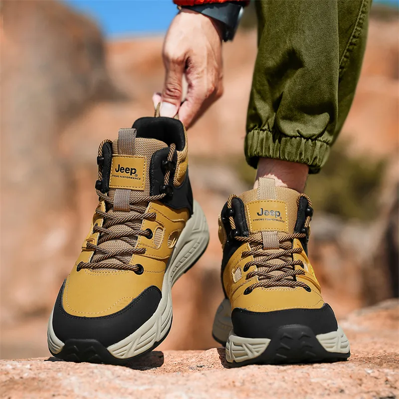 Jeep JEEP Cushioned Wear-Resistant Water-Resistant Mid-Top Outdoor Shoes Men's-5