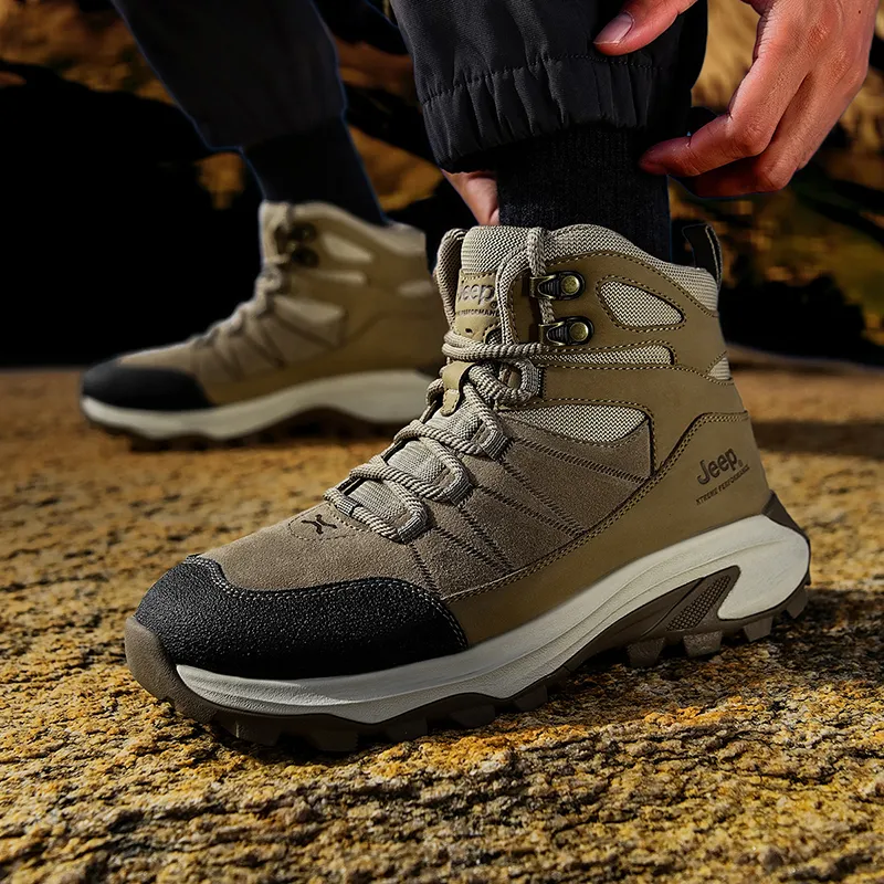 Jeep Cushioned Slip-Resistant Mid-Top Hiking Shoes Men's-4