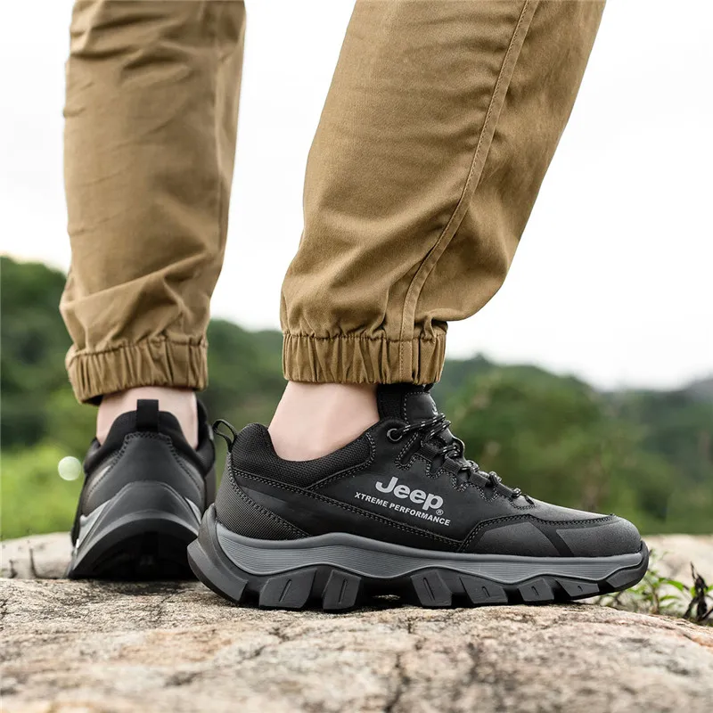 Jeep Slip Resistant Low Top Hiking Shoes Men's-5