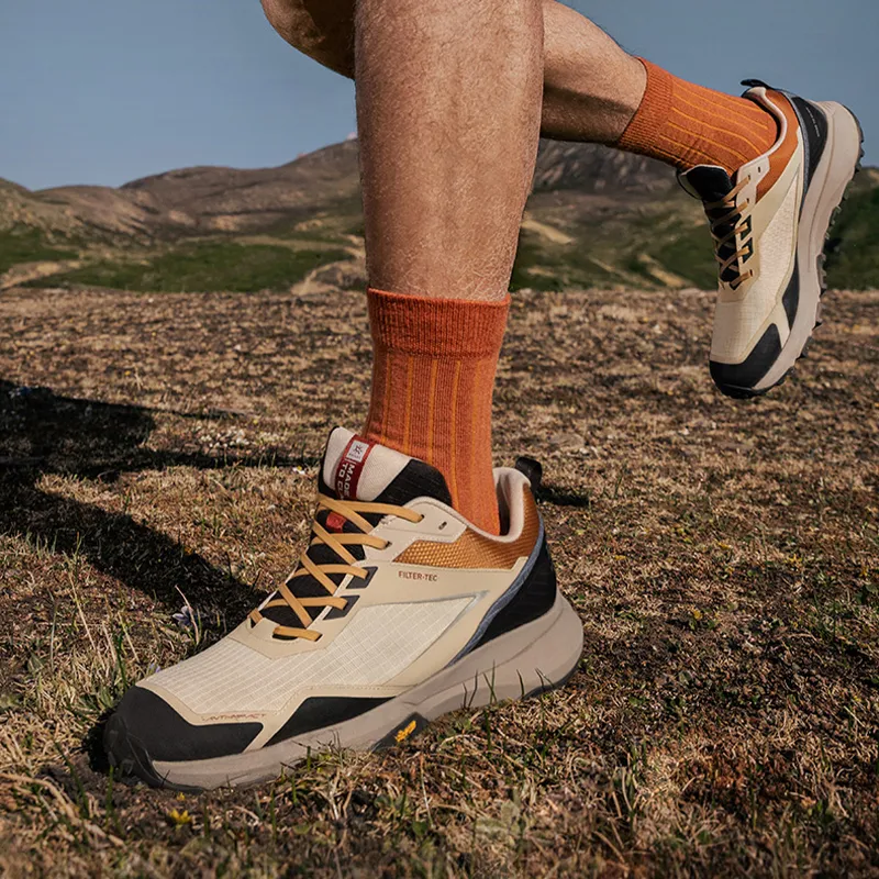 KAILAS Breathable And Wear resistant Low Top Mountaineering Hiking Shoes Men's Light Khaki-5