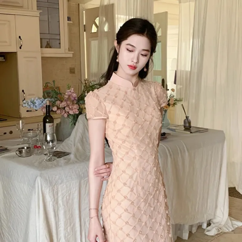 Udon House Short Sleeved Dress Women's-1