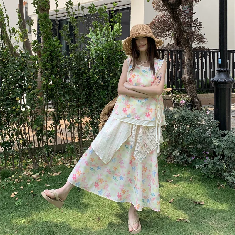 Udon House Two Piece Skirt Sets Women's Set-2
