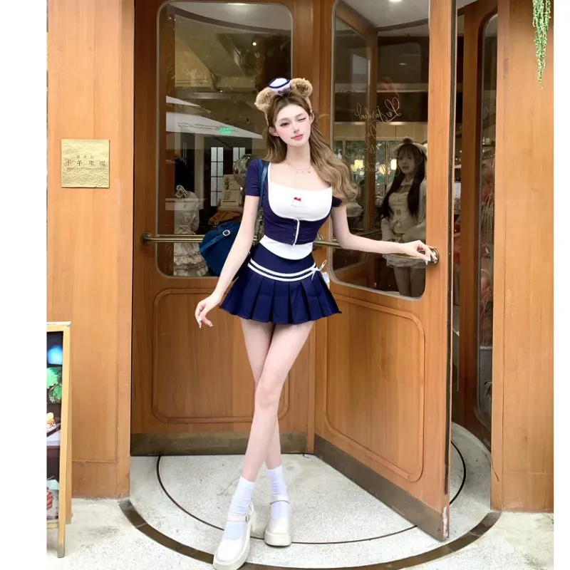 Udon House Two Piece Skirt Sets Women's Set-2