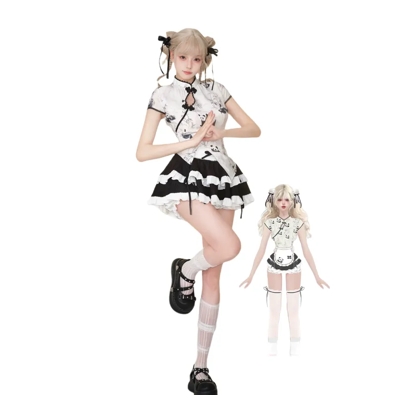 Udon House Two Piece Skirt Sets Women's-3