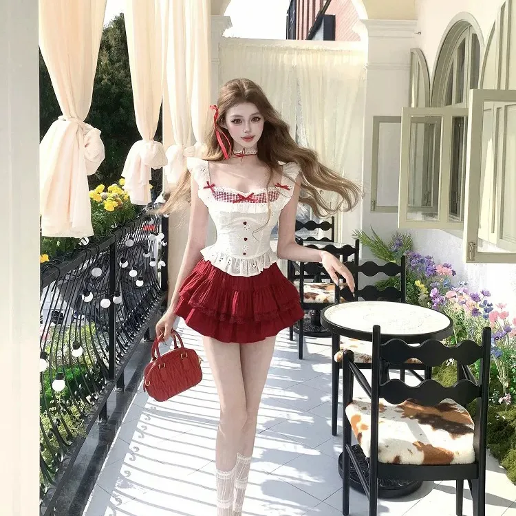 Udon House Two Piece Skirt Sets Women's-1