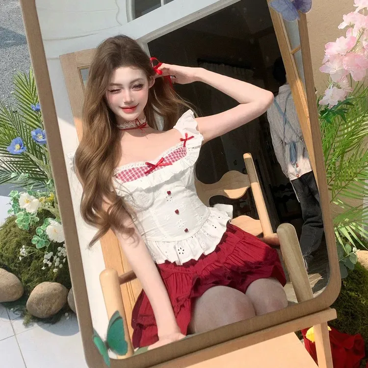 Udon House Two Piece Skirt Sets Women's-4