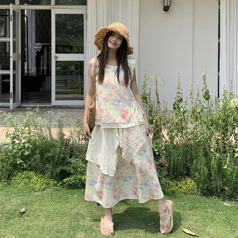 Udon House Two Piece Skirt Sets Women's Set-3