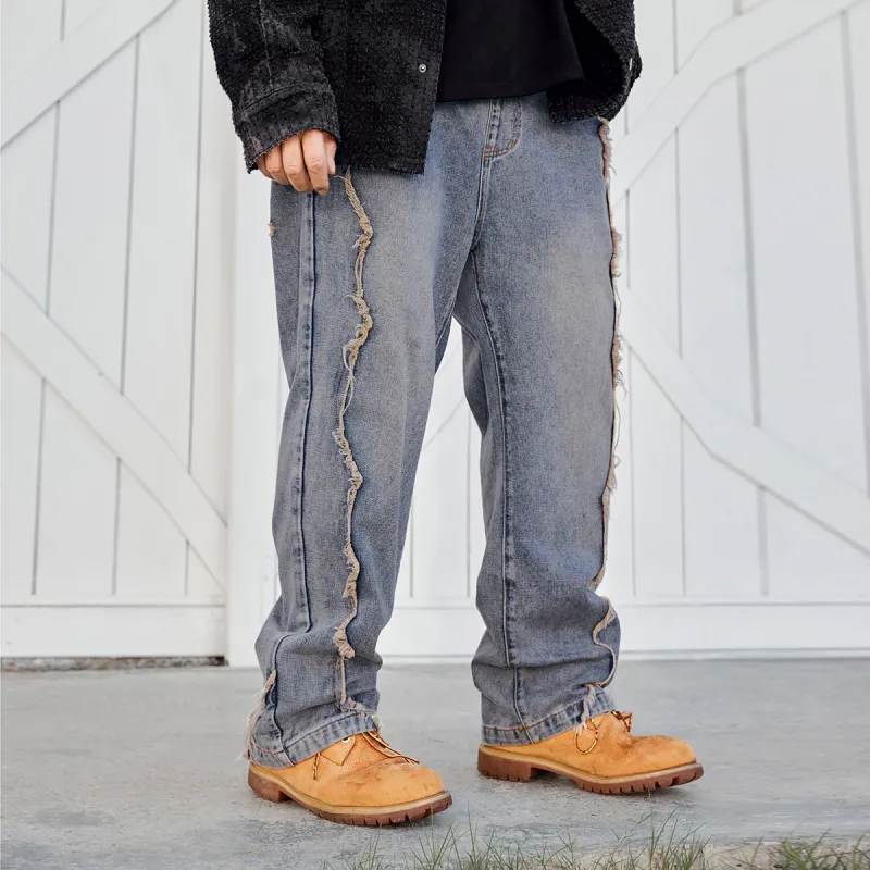 N MAX Jeans Men Blue Vintage Denim Blue-3