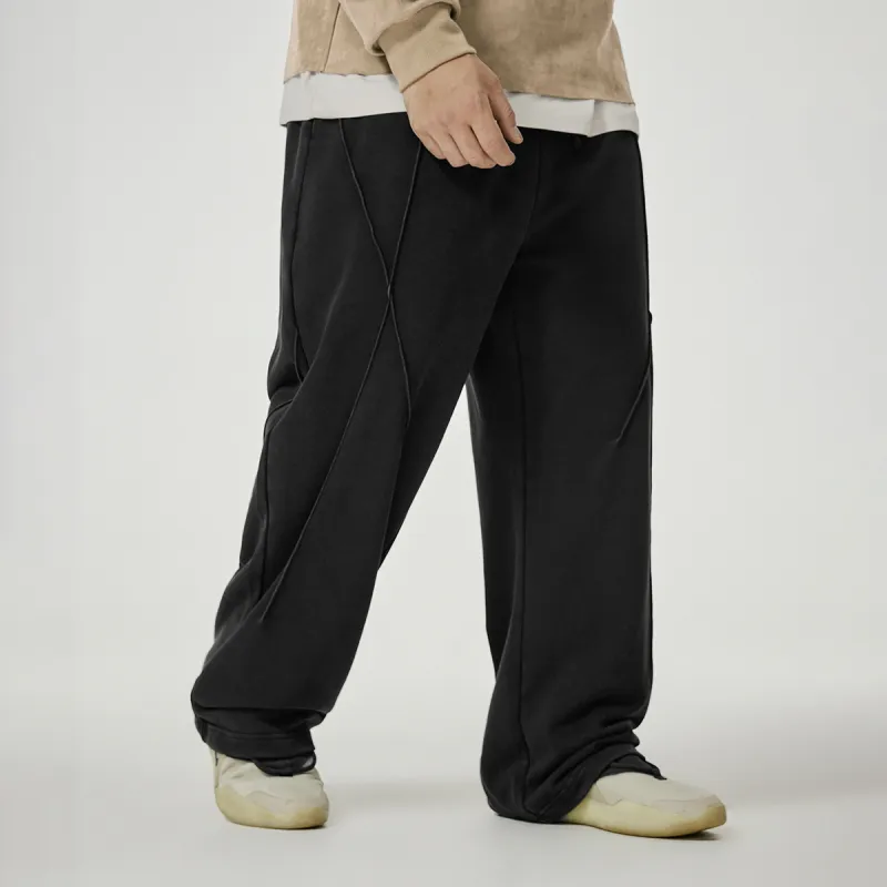 N MAX Casual Pants Men Black Trendy Black-3