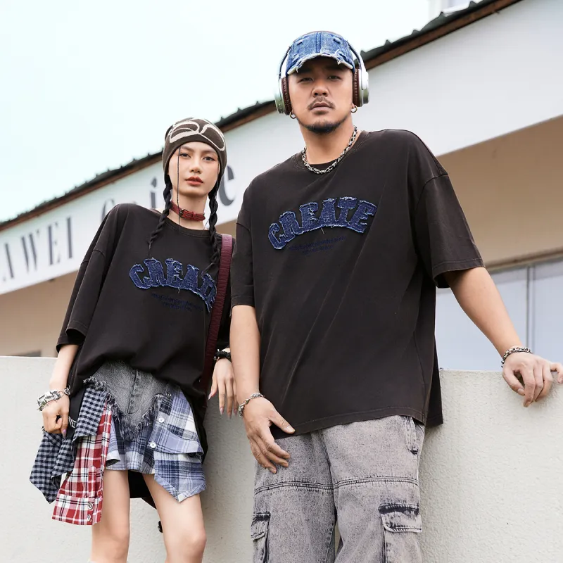 N MAX T Shirts Men Black Vintage Washed Black-2