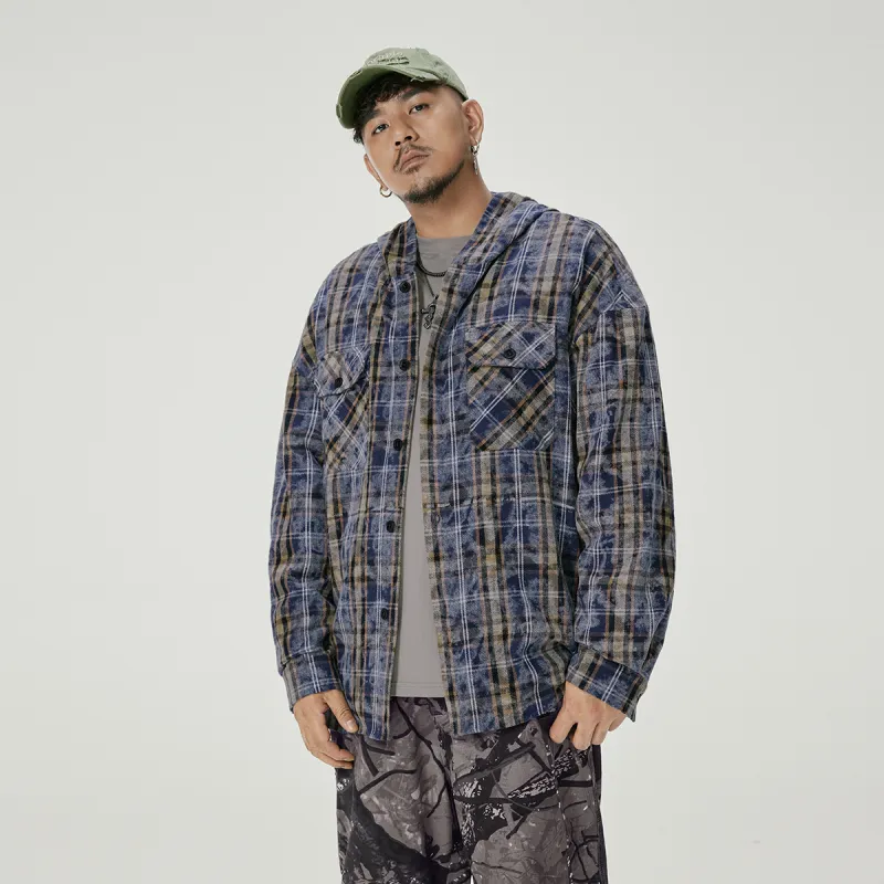 N MAX Shirts Unisex Blue Rock Blue Plaid-2