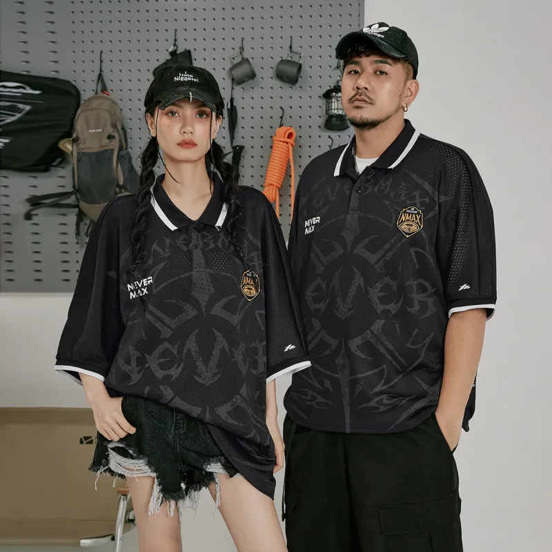 N MAX Polo Shirts Men Black-2