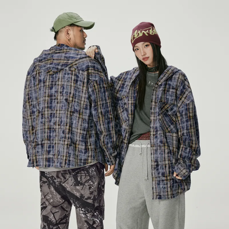 N MAX Shirts Unisex Blue Rock Blue Plaid-5