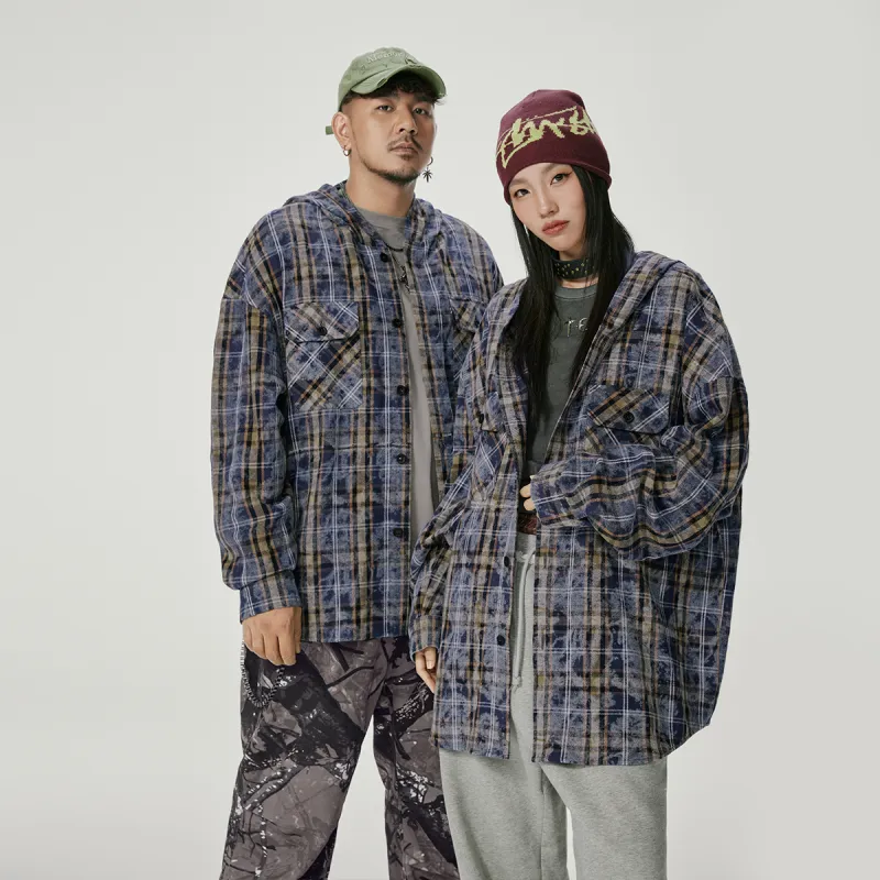 N MAX Shirts Unisex Blue Rock Blue Plaid-4