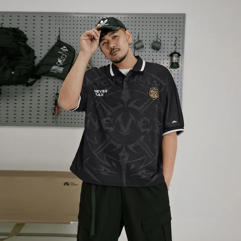 N MAX Polo Shirts Men Black-5