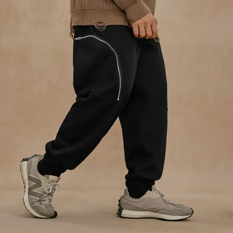 N MAX Casual Pants Men Black-3