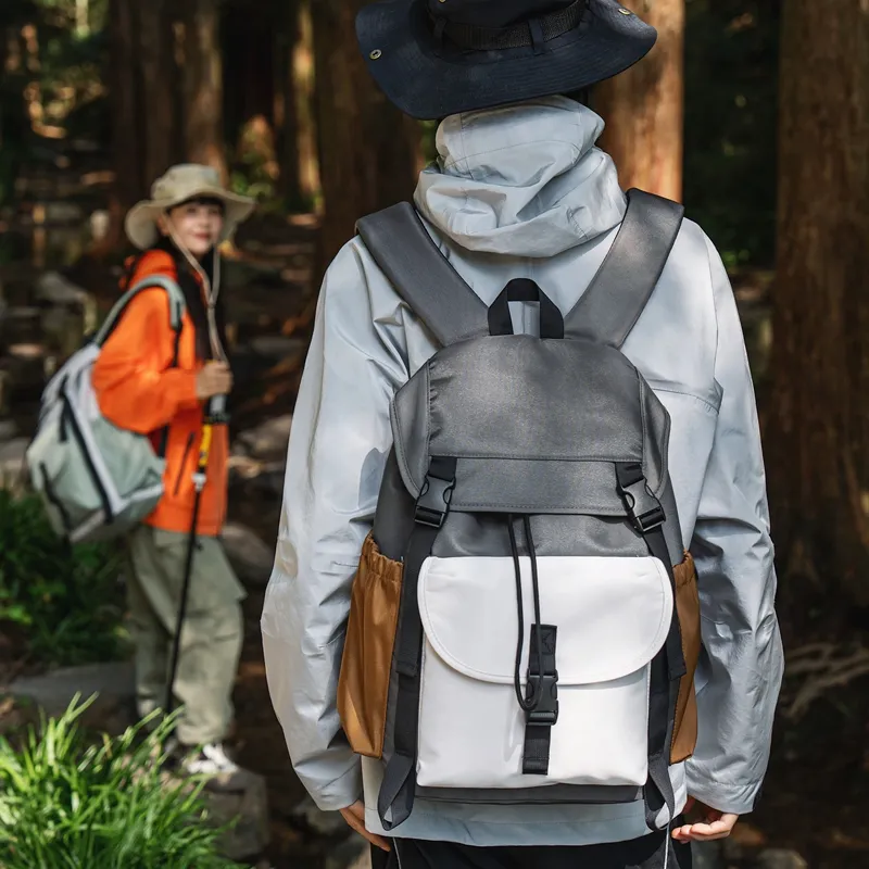 TANGCOOL Nylon Backpack Unisex Black/White/Army Green/Light Green/Brown-8