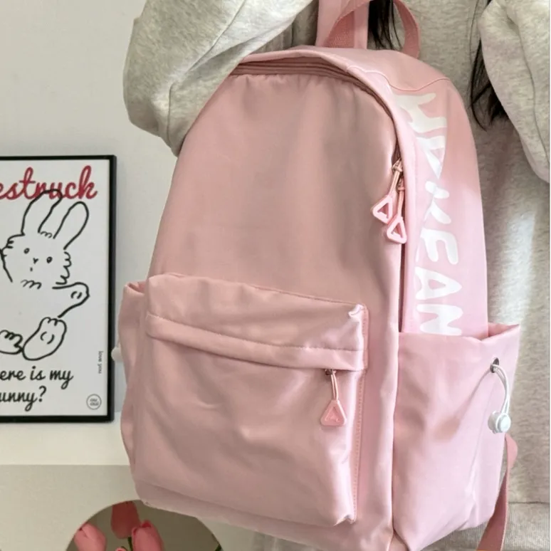 TANGCOOL Nylon Backpack Unisex White/Black/Pink/Blue/Yellow-29