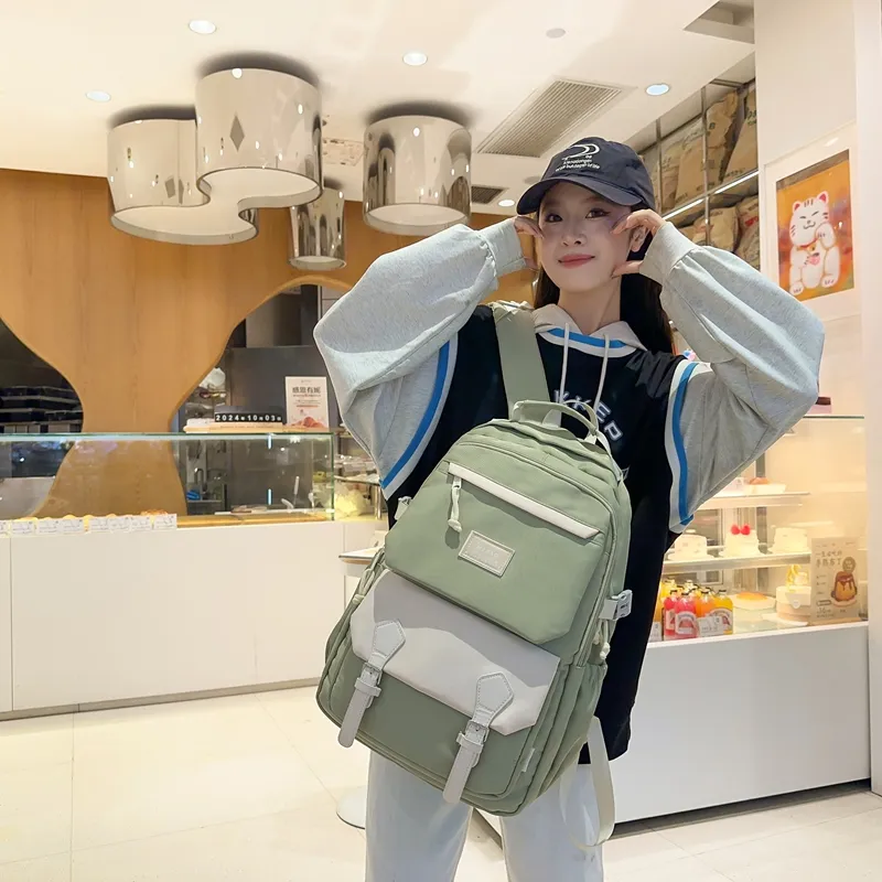TANGCOOL Nylon Backpack Unisex Multicolor-6