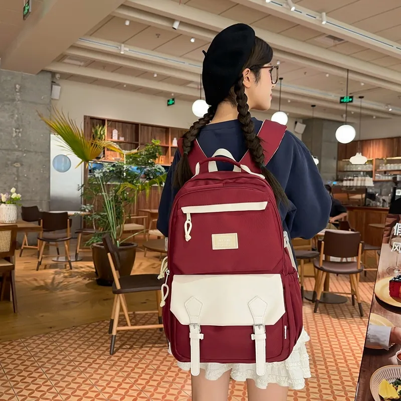 TANGCOOL Nylon Backpack Unisex Multicolor-10