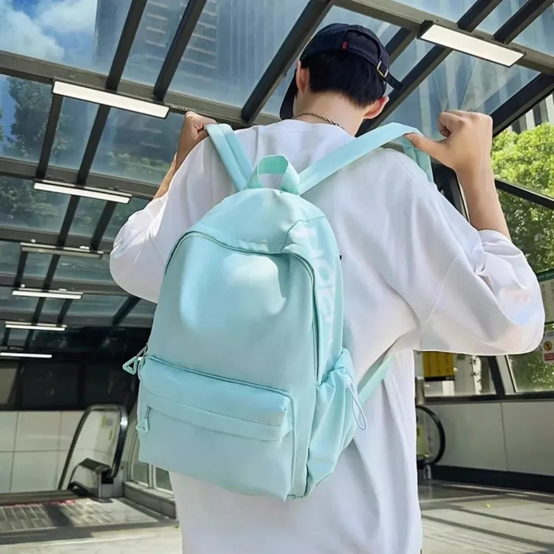 TANGCOOL Nylon Backpack Unisex White/Black/Pink/Blue/Yellow-22
