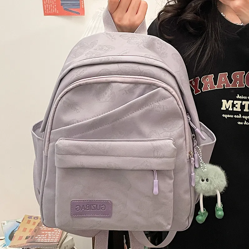 TANGCOOL Nylon Backpacks Backpack Regular Unisex Multicolor-19