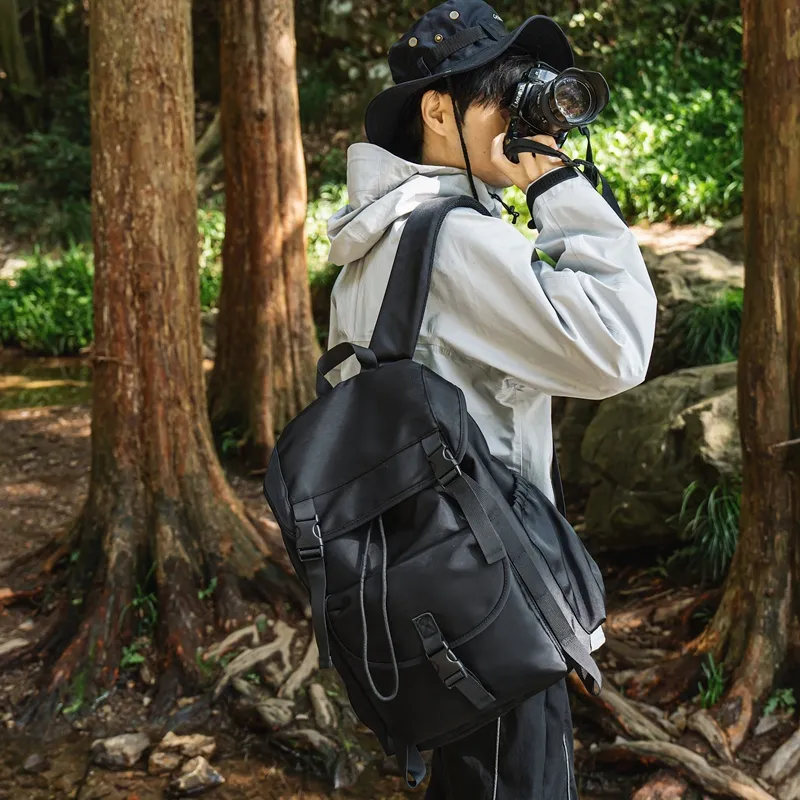 TANGCOOL Nylon Backpack Unisex Black/White/Army Green/Light Green/Brown-2