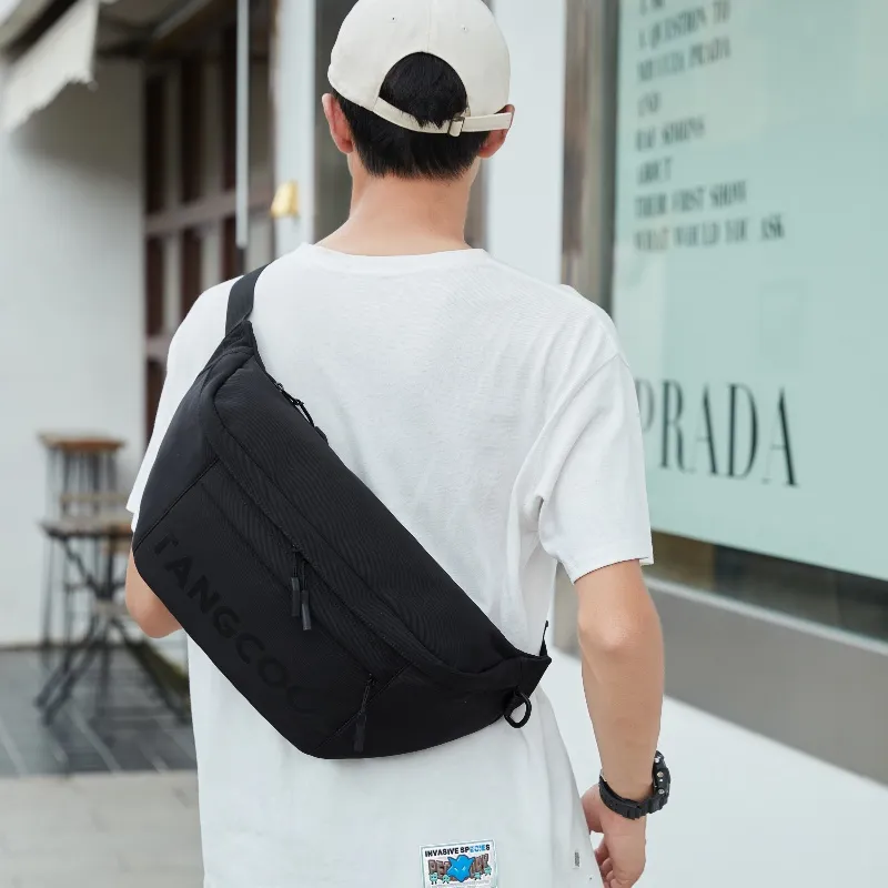 TANGCOOL Oxford Shoulder Bag Crossbody Bag Sling Bags Regular Unisex Black/White/Khaki-6