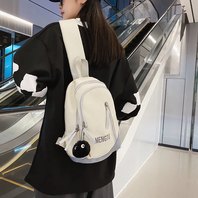 TANGCOOL Nylon Shoulder Bag Crossbody Bag Sling Bags Regular Unisex Black & White & Gray & Green-16