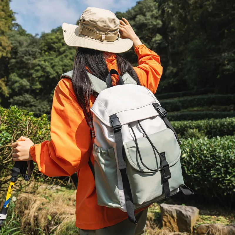 TANGCOOL Nylon Backpack Unisex Black/White/Army Green/Light Green/Brown-12