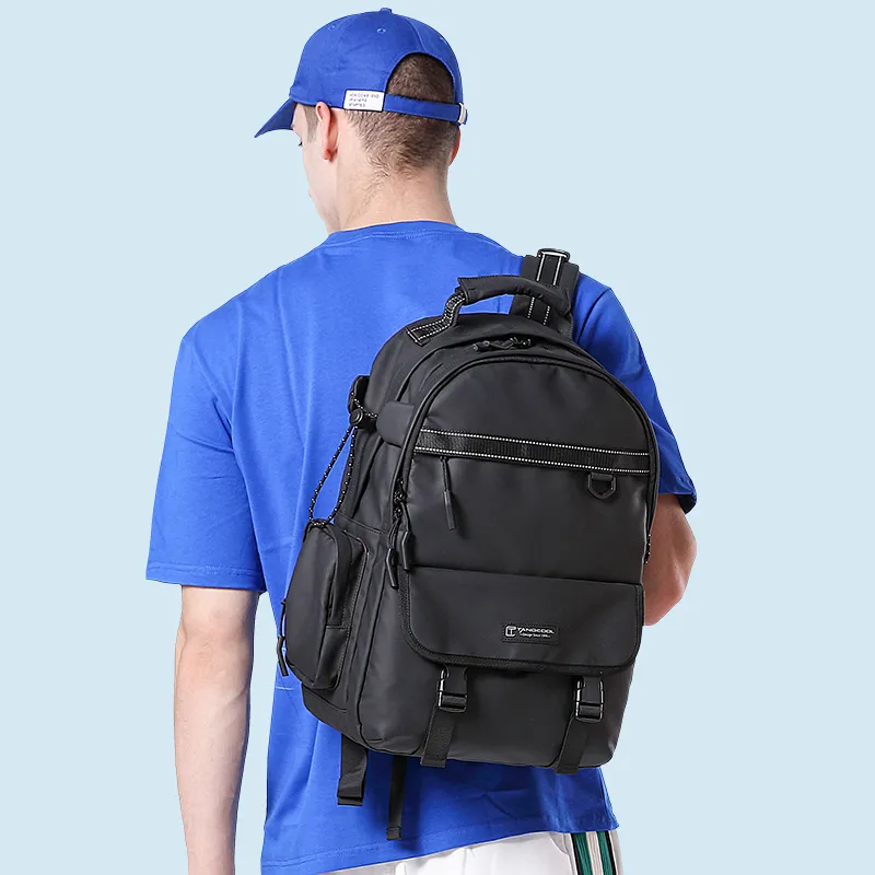 TANGCOOL Oxford Backpack Large Size Unisex Black-5