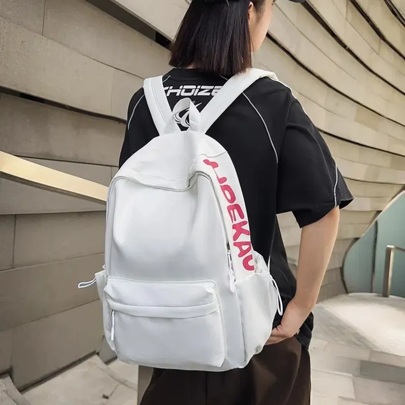 TANGCOOL Nylon Backpack Unisex White/Black/Pink/Blue/Yellow-6