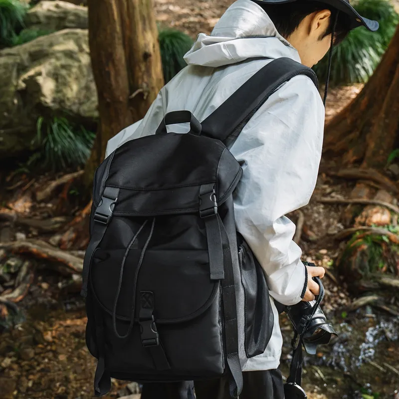TANGCOOL Nylon Backpack Unisex Black/White/Army Green/Light Green/Brown-1