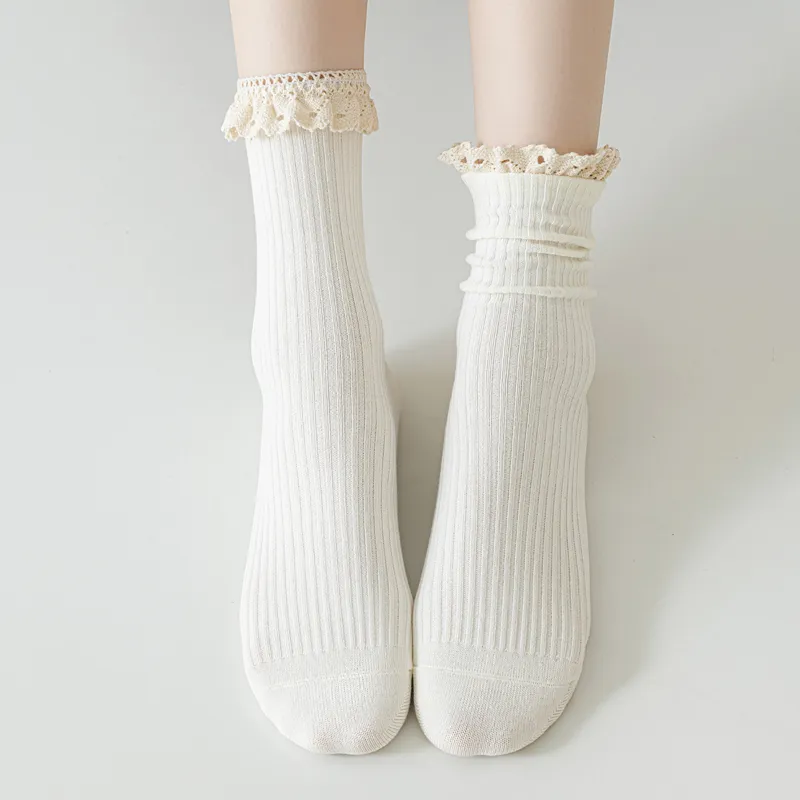 SHIWAJI Mid Calf Socks Women's 3 Pack-4