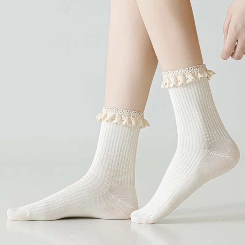 SHIWAJI Mid Calf Socks Women's 3 Pack-2