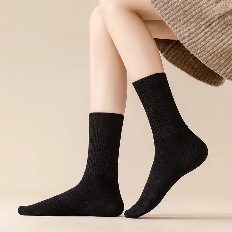 SHIWAJI Mid Calf Socks Women's 4 Pack-1