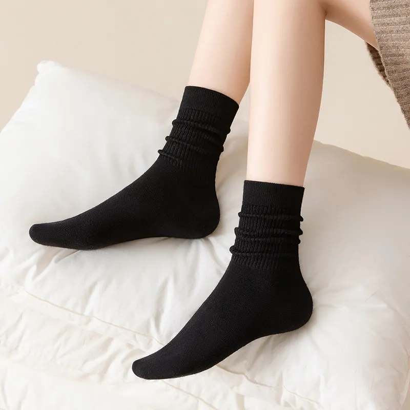 SHIWAJI Mid Calf Socks Women's 4 Pack-6