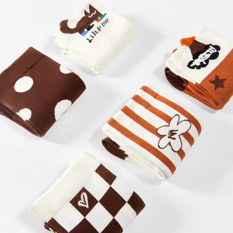 SHIWAJI Mid Calf Socks Unisex 5 Pack-7