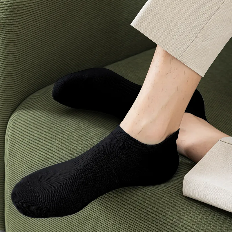 SHIWAJI No Show Socks Men's Shopping Bag 5 Pack-4