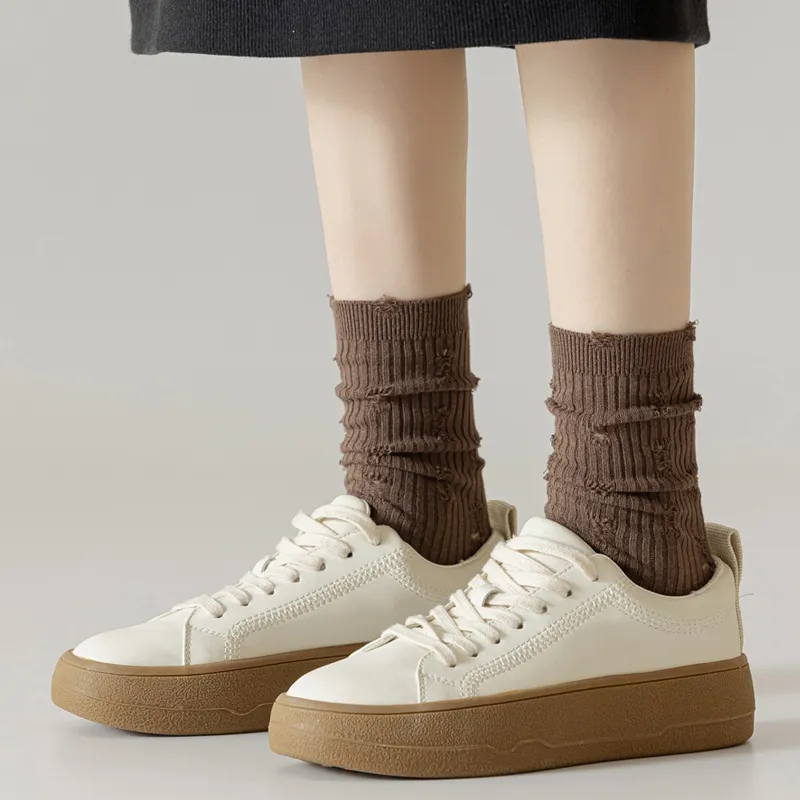 SHIWAJI Mid Calf Socks Unisex 4 Pack-12